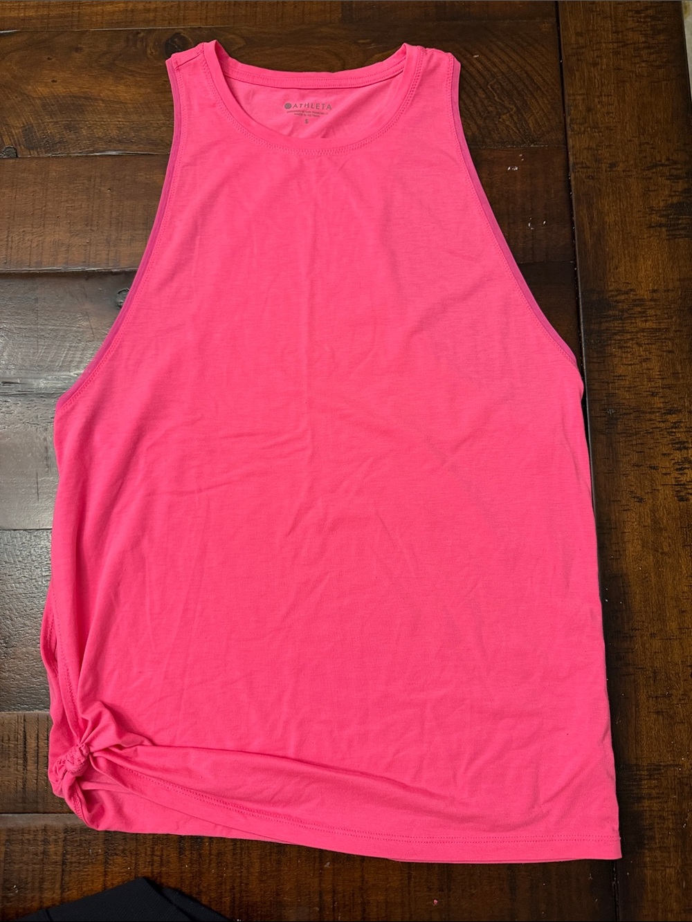 Athleta Hot Pink Side-Tie Tank Top